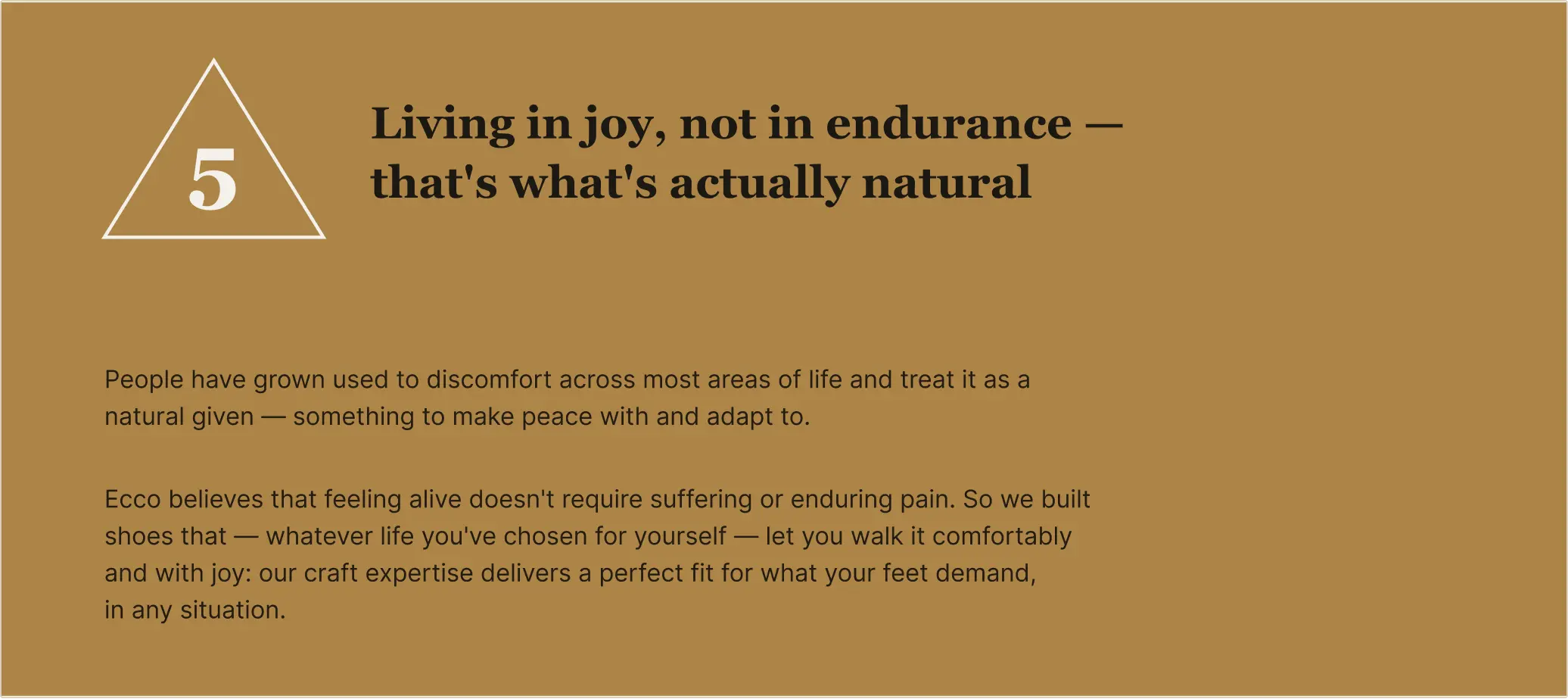 Concept write-up — “Living in joy, not in endurance”